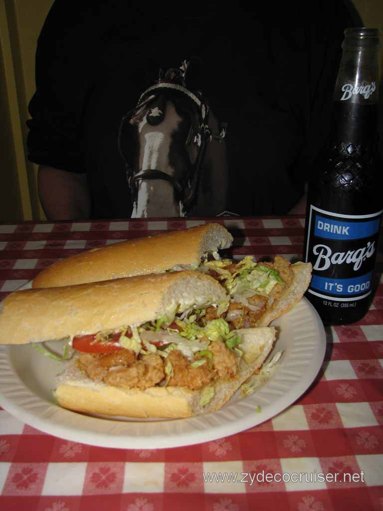 022: Johnny's Pobys, New Orleans, LA - Shrimp poboy and a Barq's rootbeer