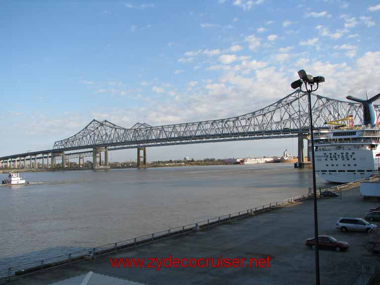 114: Mississippi River Bridge and Carnival Fantasy, New Orleans