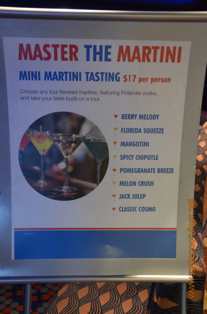 004: Carnival Magic, BC5, John Heald's Bloggers Cruise 5, Sea Day 1, Master the Martini