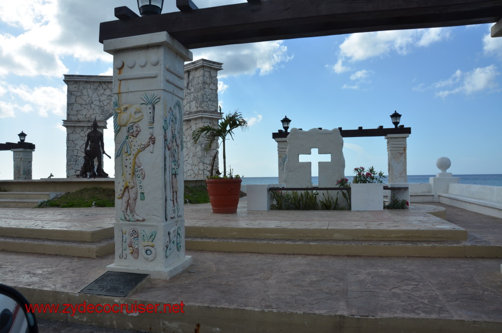 270: Carnival Magic, BC5, John Heald's Bloggers Cruise 5, Cozumel, Island Taxi Tour, Mestizo Monument, Monument of Two Cultures, 