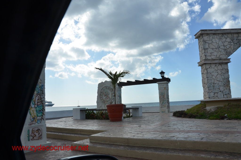 272: Carnival Magic, BC5, John Heald's Bloggers Cruise 5, Cozumel, Island Taxi Tour, Mestizo Monument, Monument of Two Cultures, 