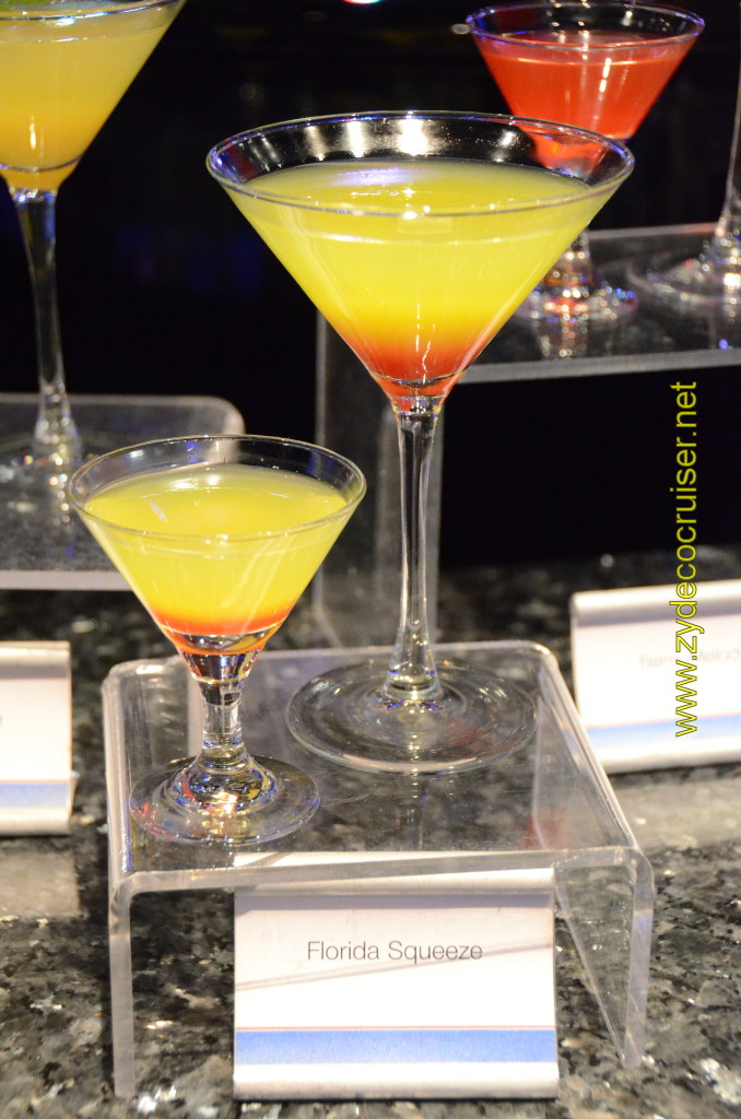 Carnival Cruise, Master The Martini, Mini Martini Tasting, Florida Squeeze