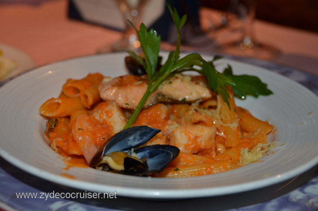 Carnival Conquest Penne Mariscos (starter)