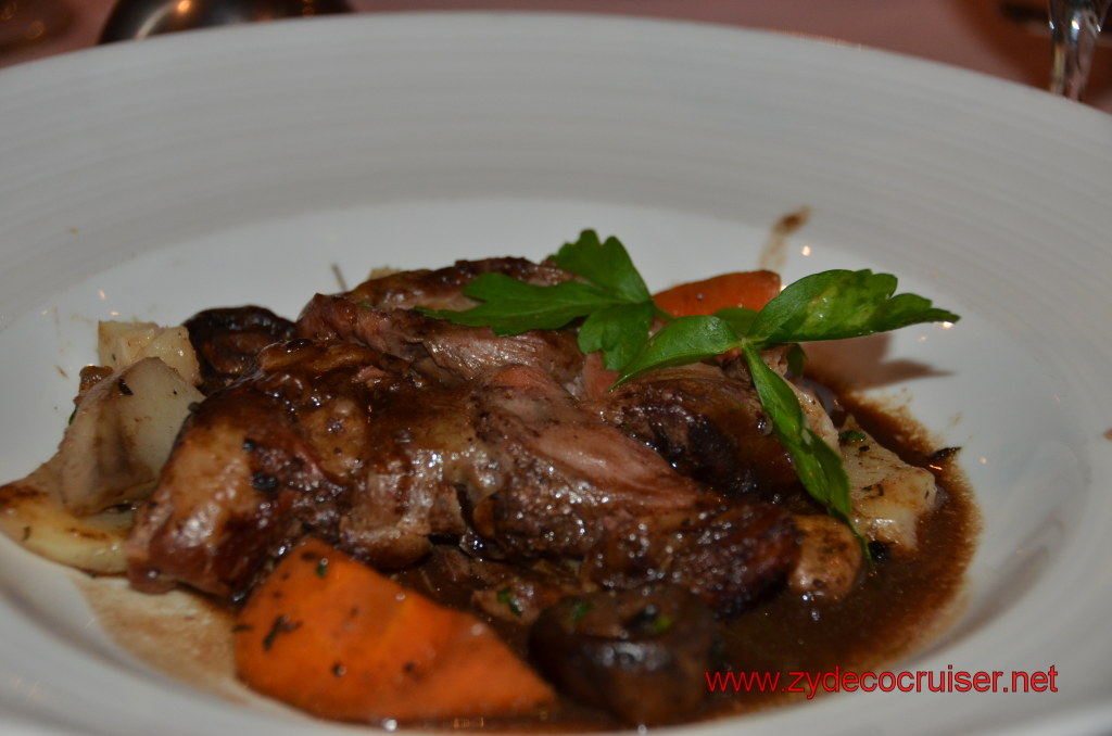 Carnival Conquest Braised Lamb Shank in a Burgundy Sauce