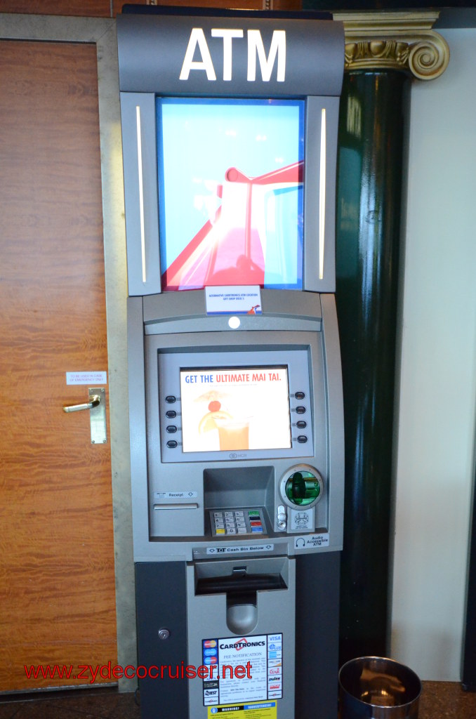 014: Carnival Conquest, Nov 19, 2011, Sea Day 3, ATM Machine