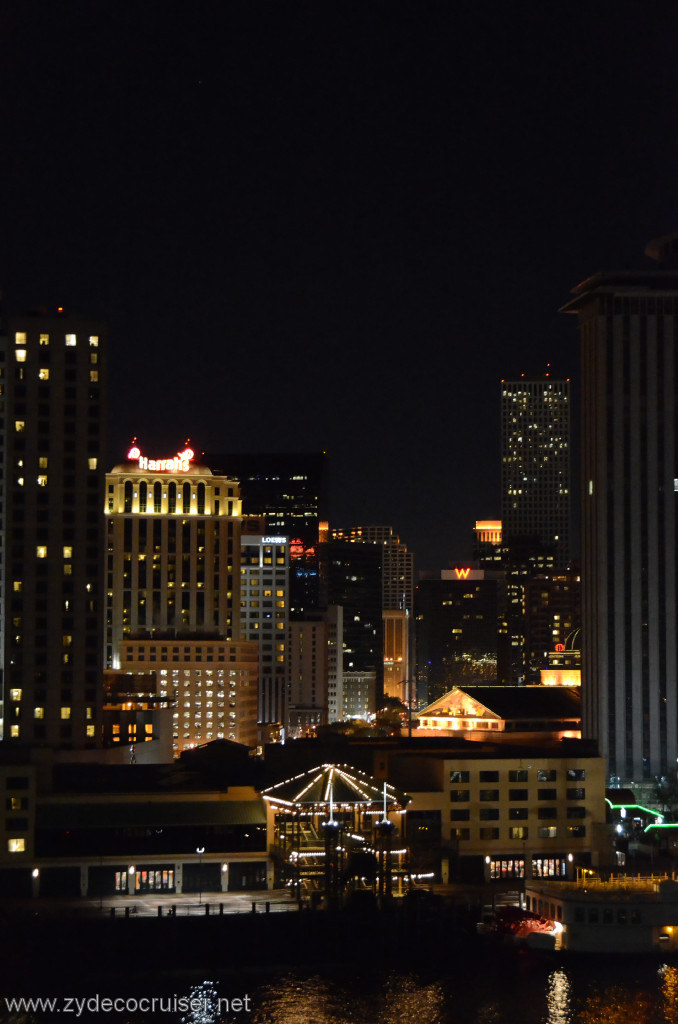 141: Carnival Conquest, New Orleans, Embarkation, Downtown at night, 