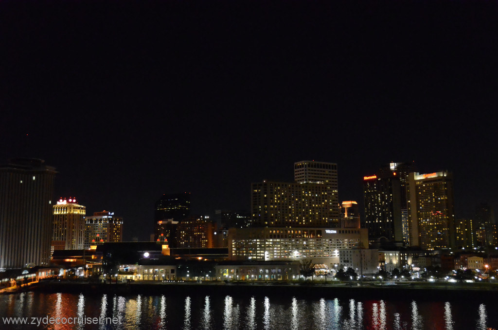 145: Carnival Conquest, New Orleans, Embarkation, Downtown at night, 