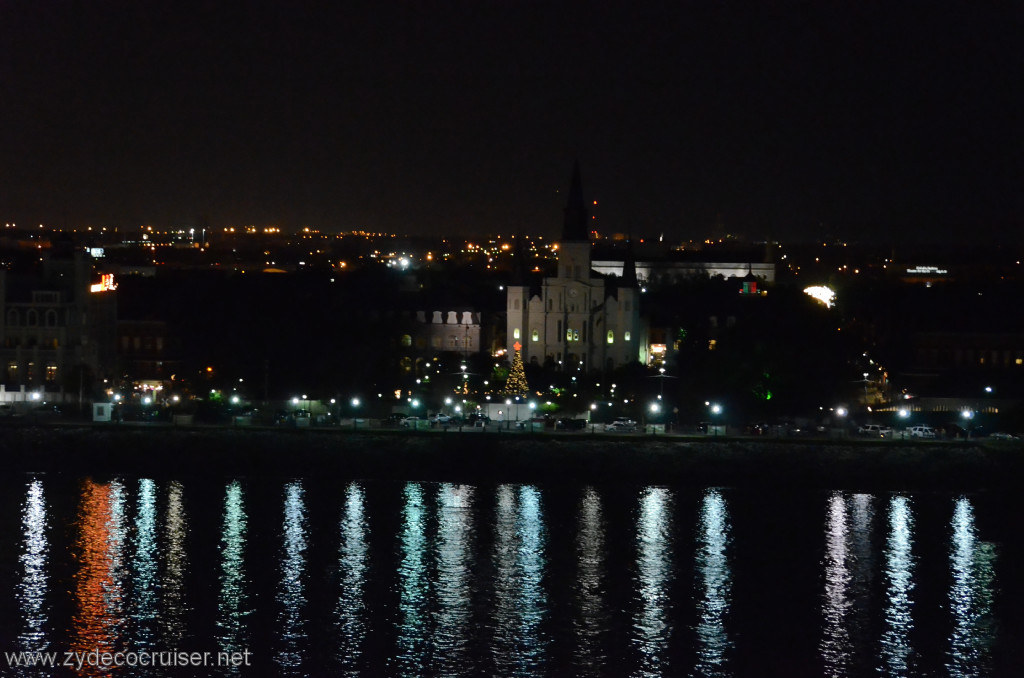 146: Carnival Conquest, New Orleans, Embarkation, St Louis Cathedral, wish it was lit up, 