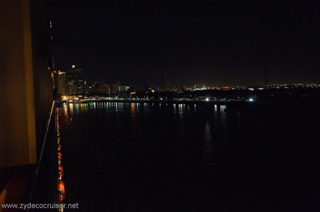 147: Carnival Conquest, New Orleans, Embarkation, Downtown at night, 