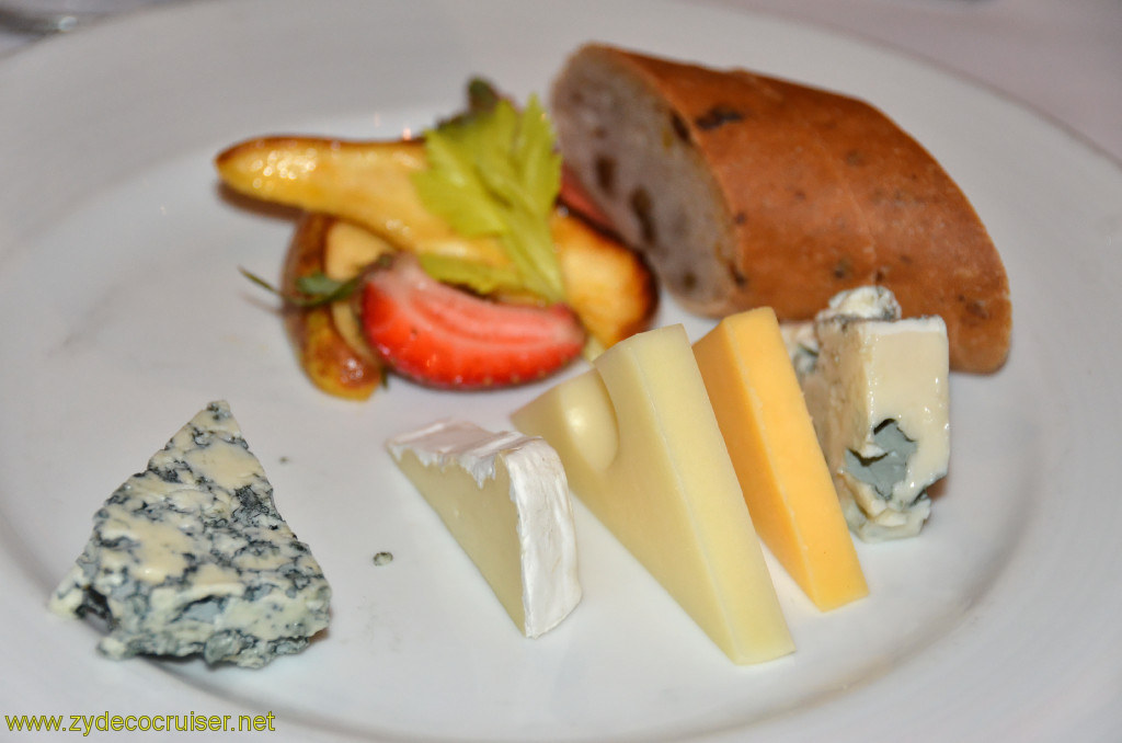 162: Carnival Conquest, New Orleans, Embarkation, MDR Dinner, Cheese Plate
