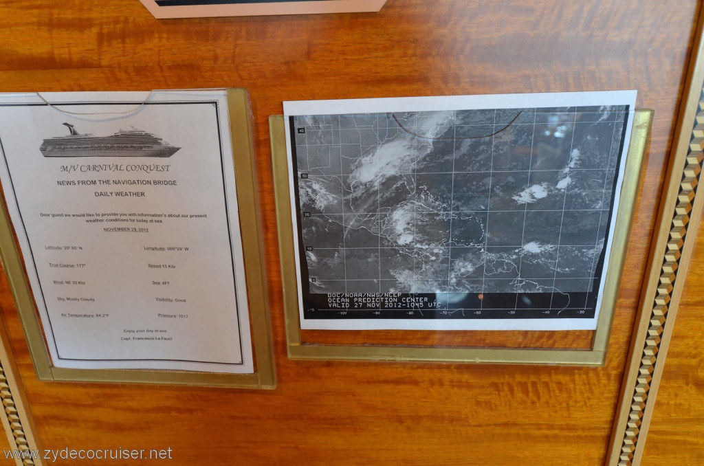 038: Carnival Conquest, Fun Day at Sea 2, If GPS wasn't enough, they were posting weather satellite photos, 