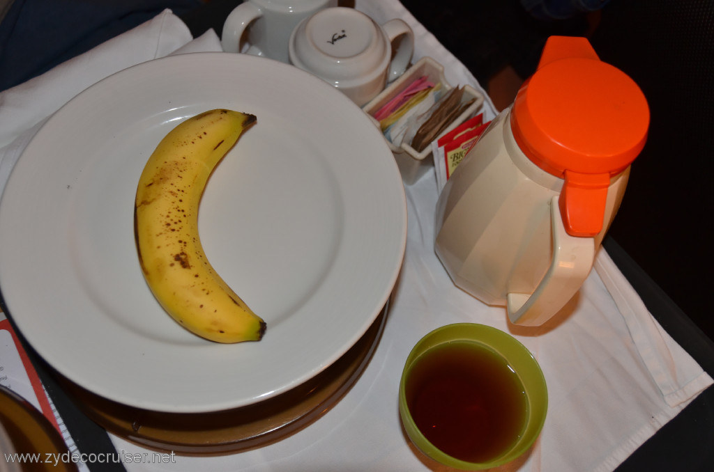 002: Carnival Conquest, Belize, Room Service Breakfast, Banana, 