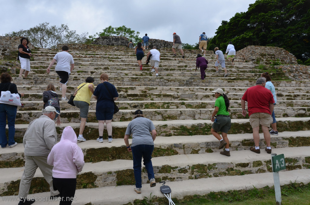 081: Carnival Conquest, Belize, Belize City Tour and Altun Ha, We climbed A3 and lived to tell about it! Those were some big honking steps.