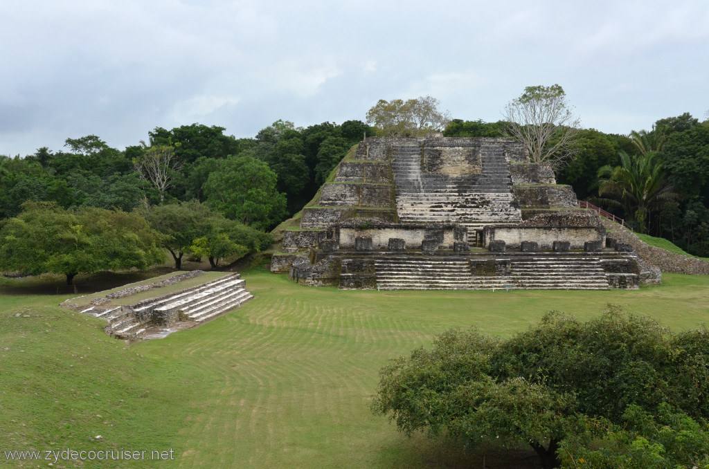 085: Carnival Conquest, Belize, Belize City Tour and Altun Ha, View from top of A-3, looking at B-4, Temple of the Sun God / Temple of the Masonry Alters, 