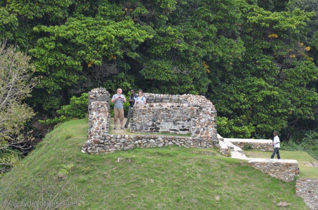 138: Carnival Conquest, Belize, Belize City Tour and Altun Ha, View from the top of B-4, the Sun God Temple / Temple of Masonry Alters. We were there, earlier, 