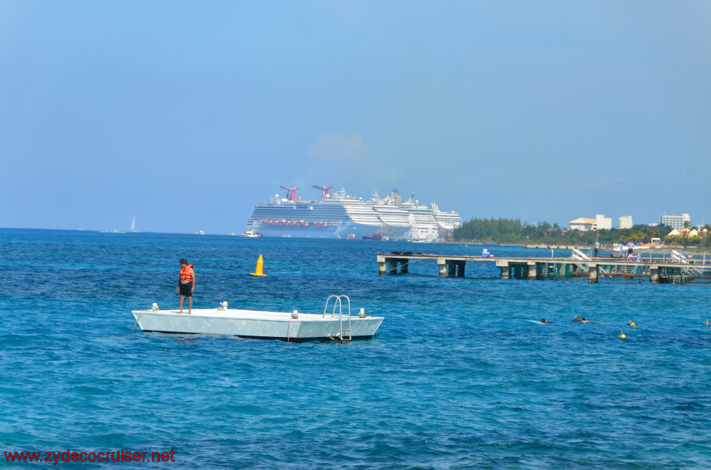 080: Carnival Conquest, Cozumel, Chankanaab, Swim Platform and Cruise Ships, 