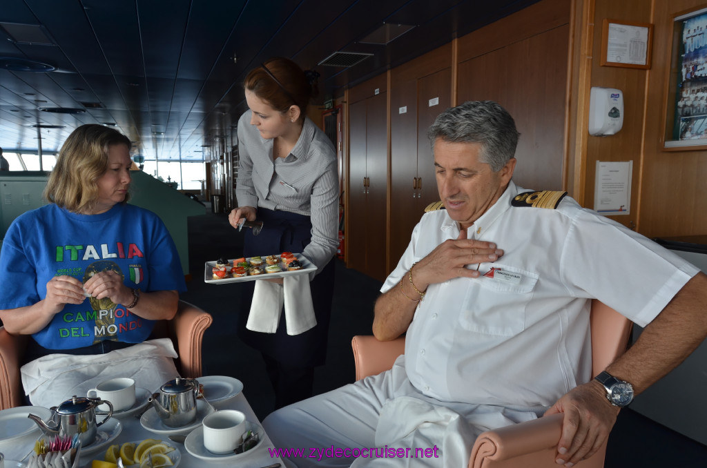 001: Carnival Conquest Cruise, Fun Day at Sea 2, Tea on the Bridge with Captain Francesco La Fauci