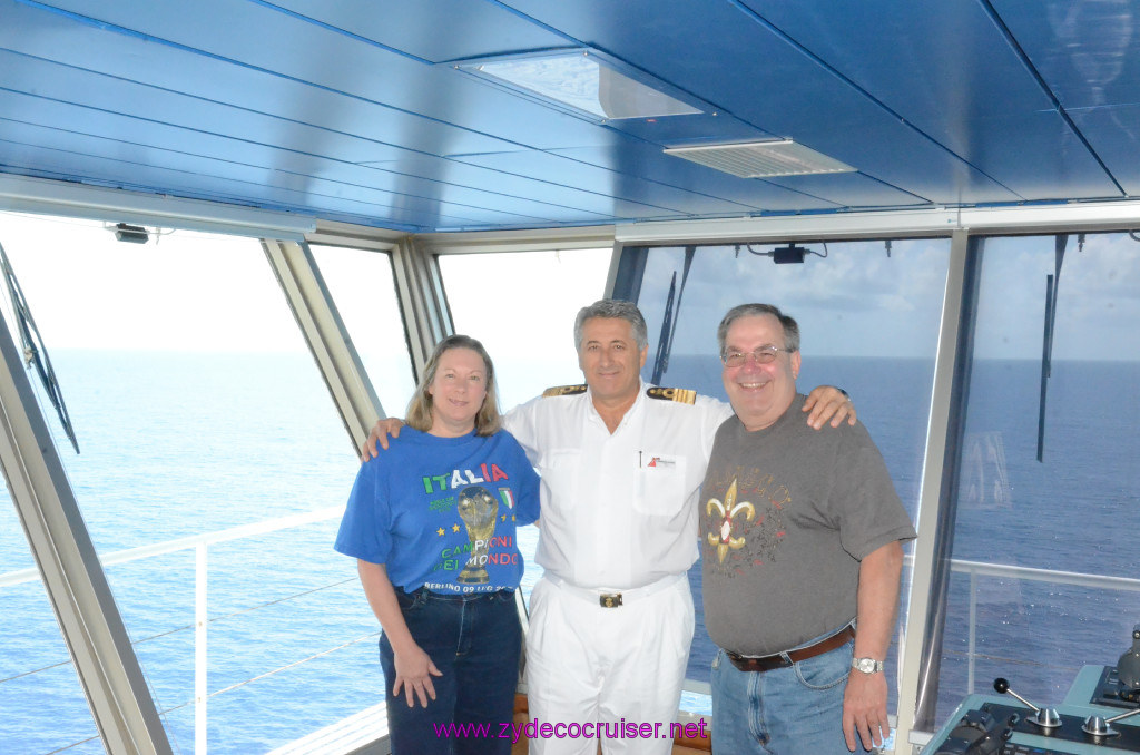 007: Carnival Conquest Cruise, Fun Day at Sea 2, Tea on the Bridge with Captain Francesco La Fauci