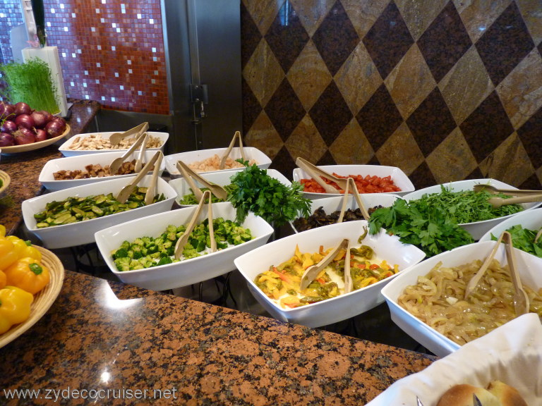 Carnival Dream Pasta Bar - Some of the fresh ingredients available