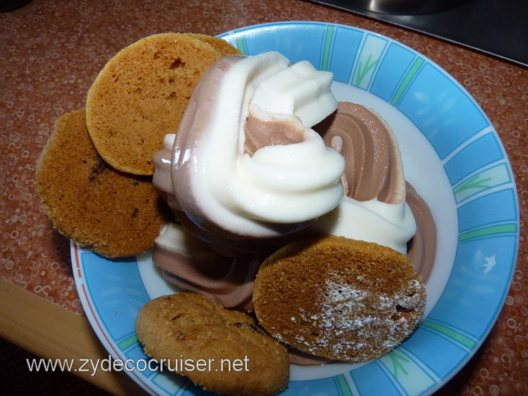 3900: Carnival Dream Chocolate / Vanilla Frozen Yogurt and cookies - YUM!
