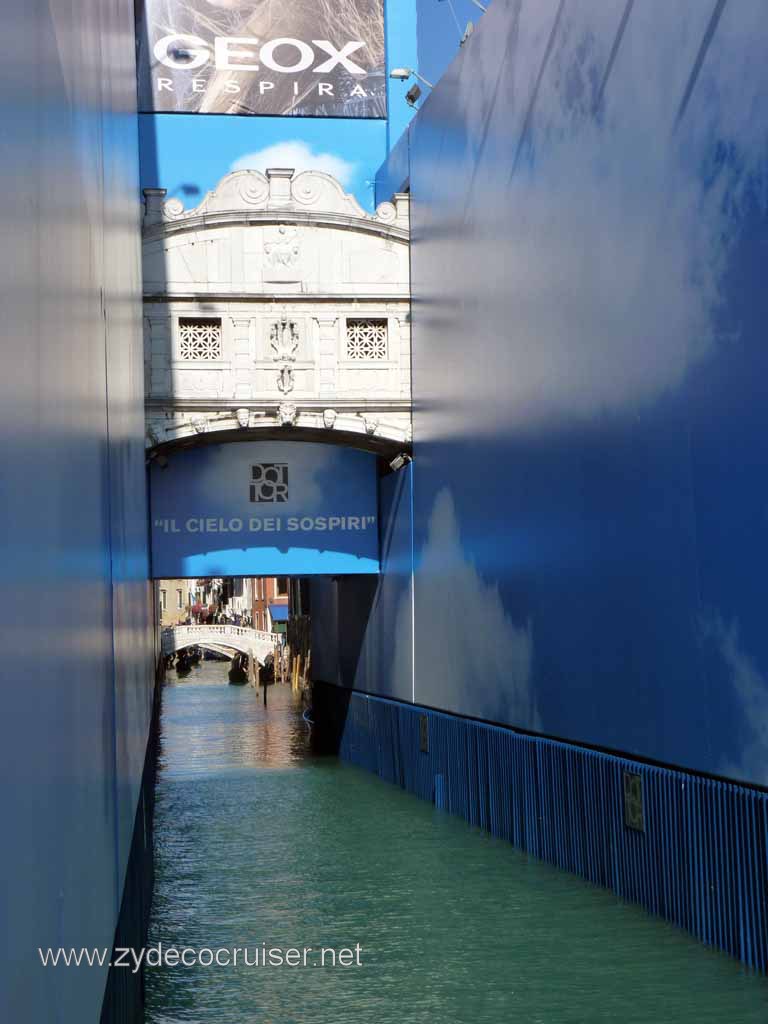 4532: Carnival Dream - Venice, Italy - Bridge of Sighs with tacky advertising behind - I guess a restoration sponsor