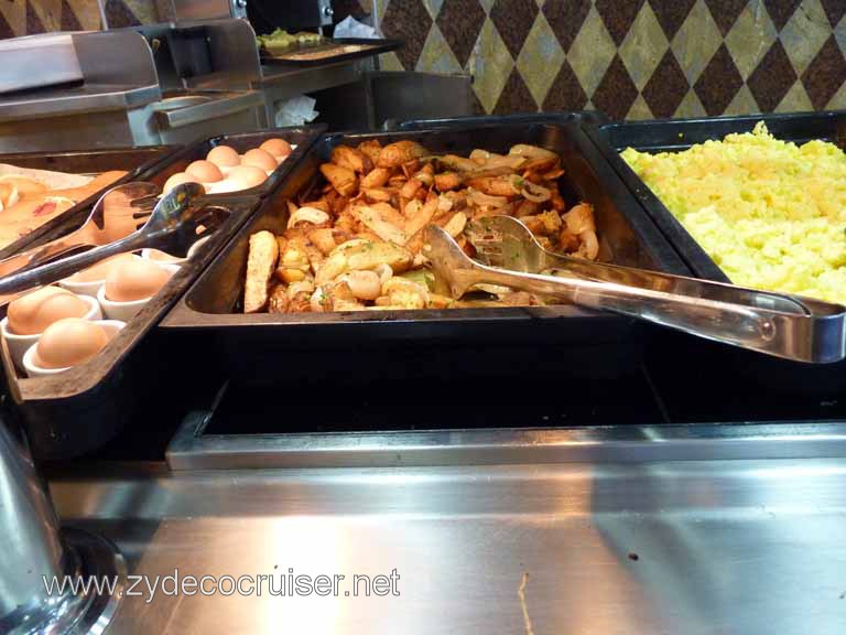 5604: Carnival Dream - Lido Breakfast - Potato wedges with Sauteed Onions