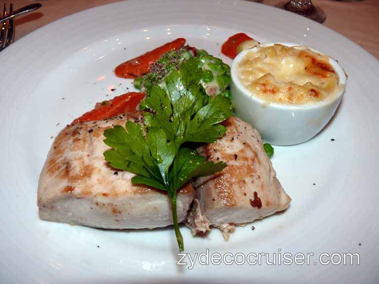 Carnival Dream - Broiled filet of Mahi Mahi (no snapper tonight)