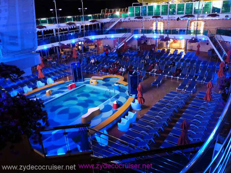 0431: Carnival Dream, Transatlantic Cruise, Barcelona - Carnival Dream at Night, Lido