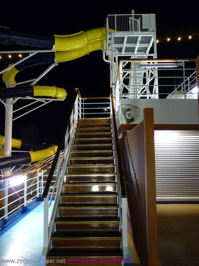 0439: Carnival Dream, Transatlantic Cruise, Barcelona - Carnival Dream at Night, Waterworks