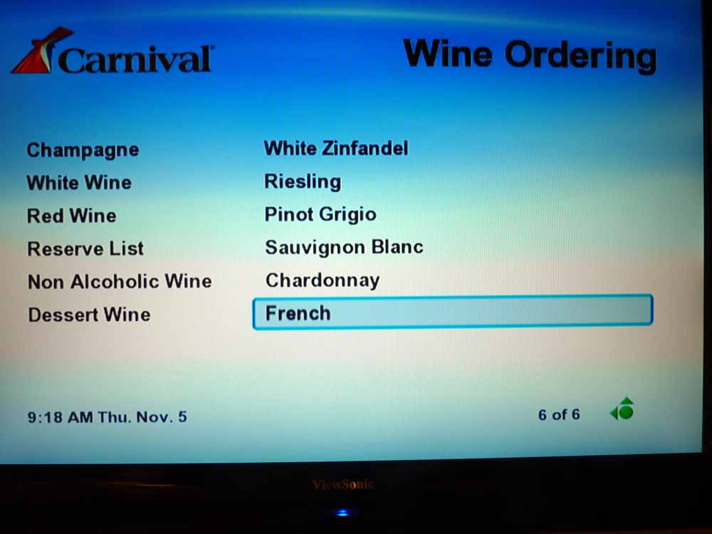 W018: Carnival Dream - Wine List - White Wine - French