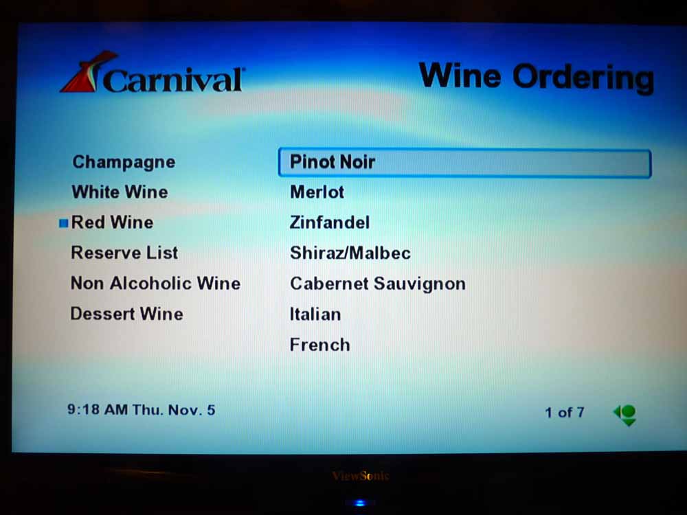 W020: Carnival Dream - Wine List - Red Wine - Pinot Noir