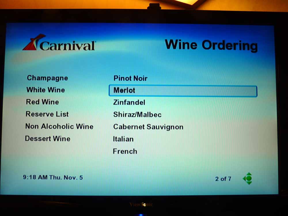 W023: Carnival Dream - Wine List - Red Wine - Merlot