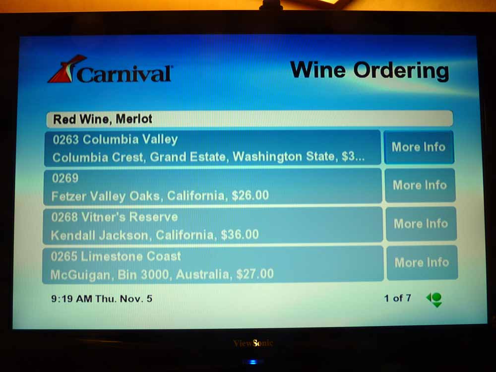 W024: Carnival Dream - Wine List - Red Wine - Merlot
