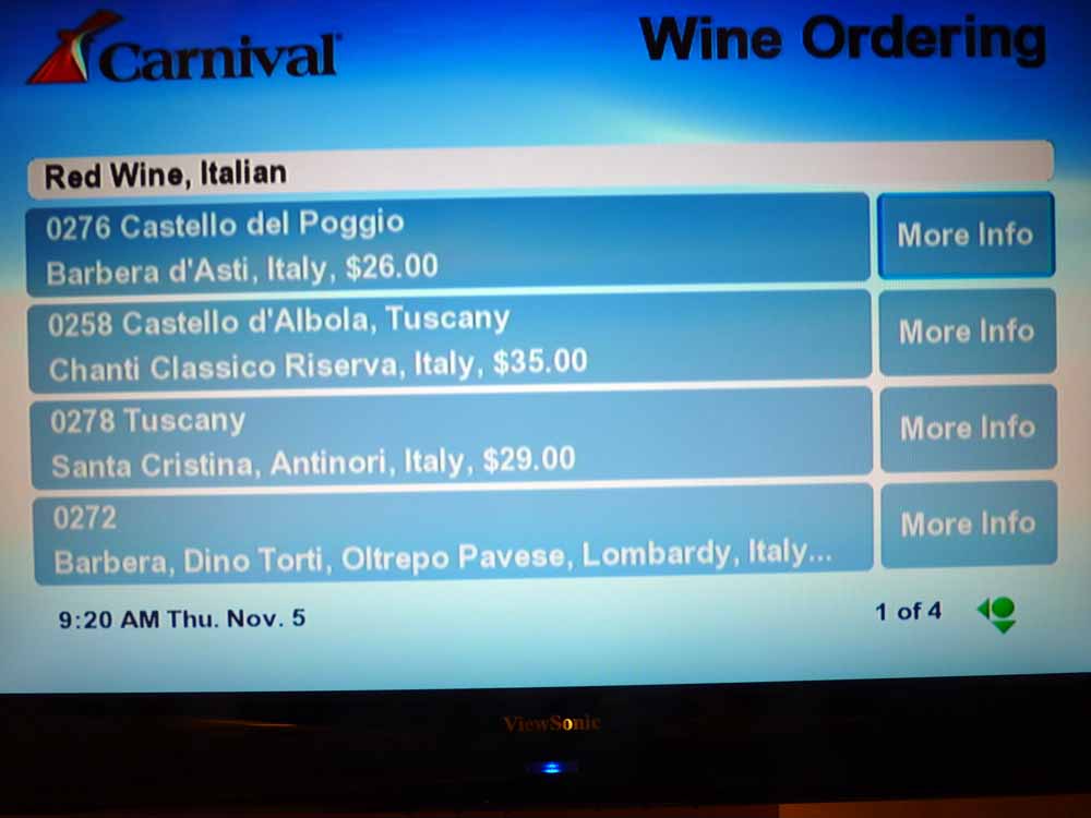 W034: Carnival Dream - Wine List - Red Wine - Italian