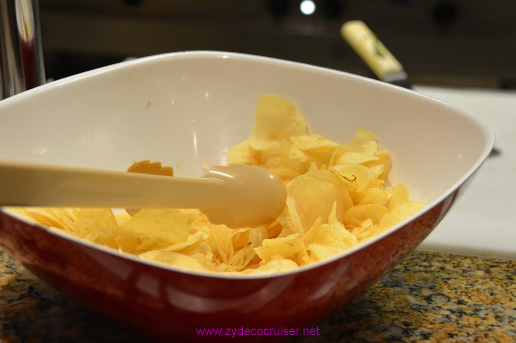 089: Carnival Dream, Port Canaveral, Embarkation, Betcha can't eat just one - potato chips 