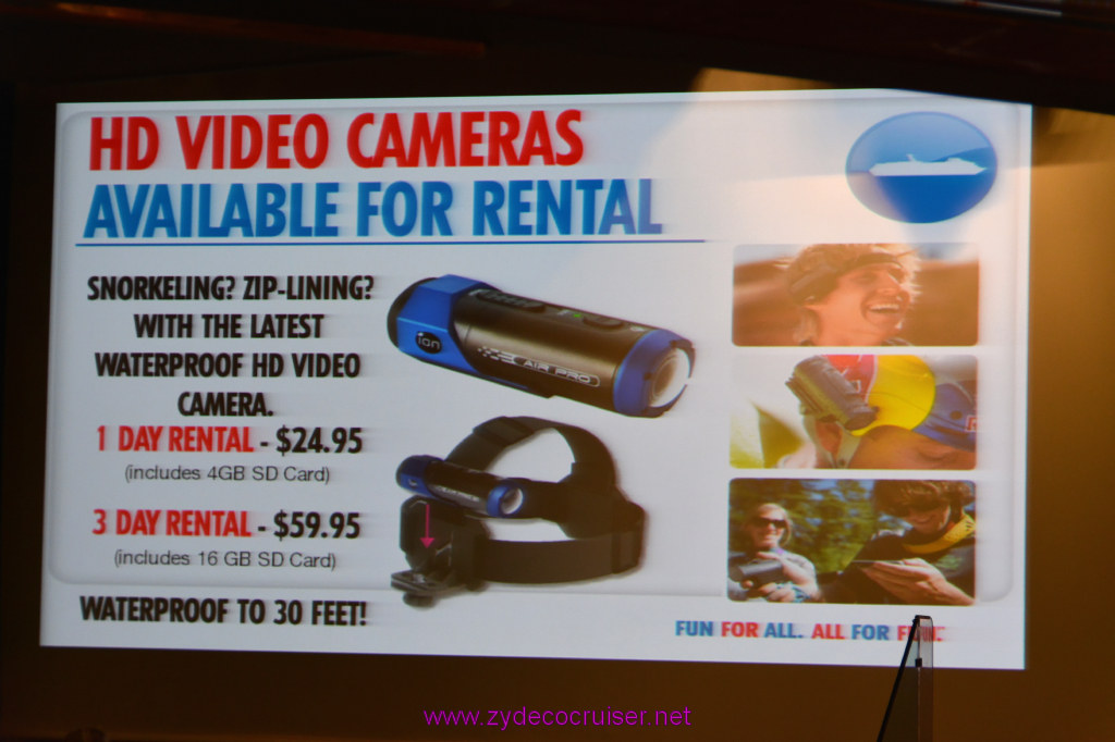 012: Carnival Dream Reposition Cruise, Fun Day at Sea 1, HD Video Cameras for Rent 