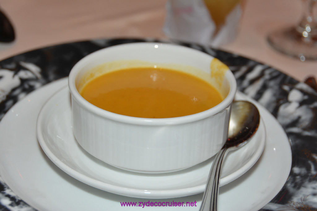 Carnival Dream, MDR Dinner 2, West Indian Roasted Pumpkin Soup, 