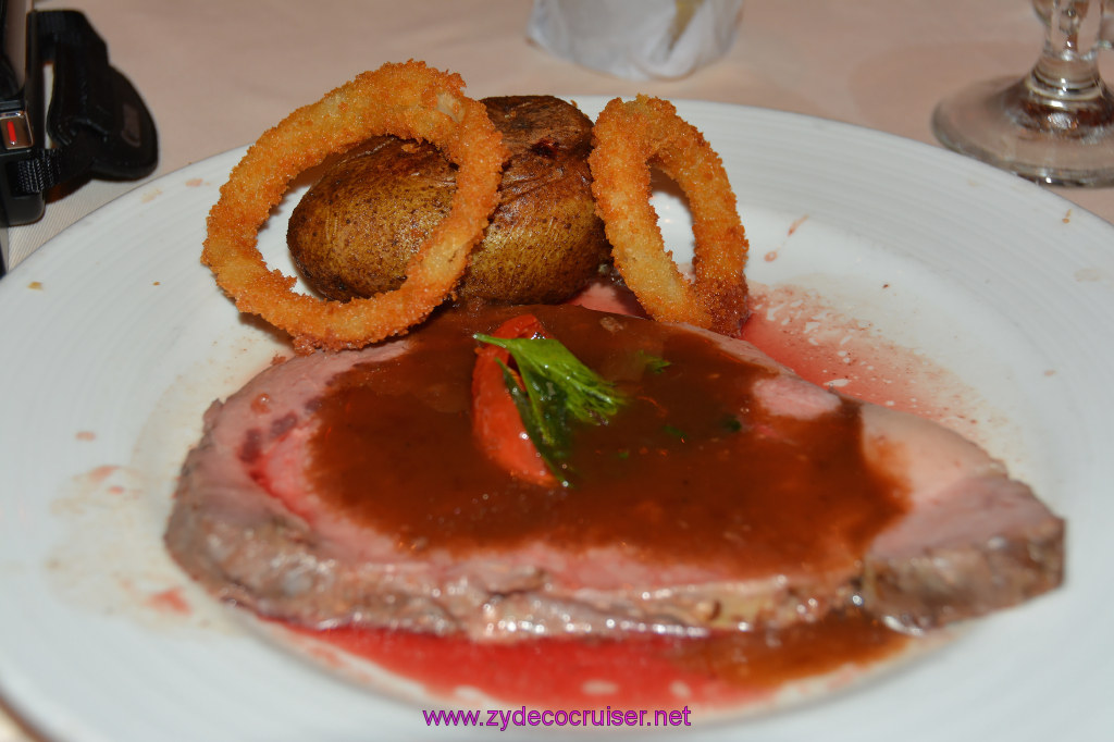 Carnival Dream, MDR Dinner 2, Tender Roasted Prime Rib of American Beef au jus, 