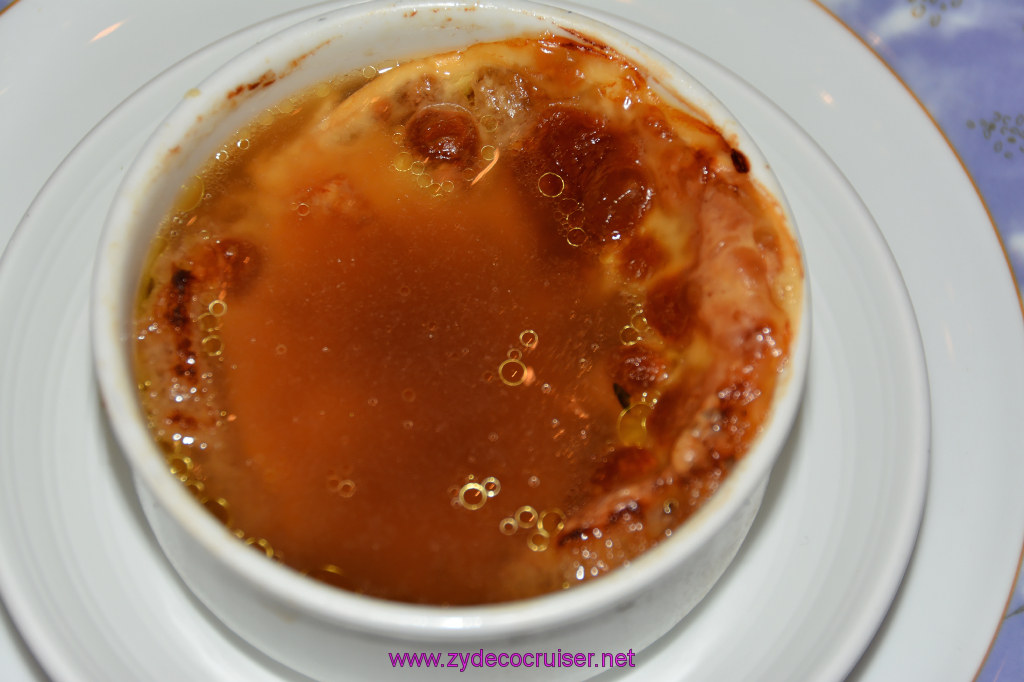 Carnival Dream, MDR Dinner 3, French Onion Soup, 