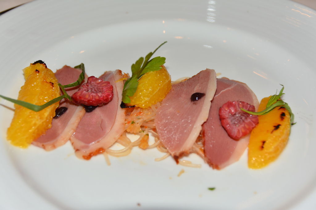 Carnival Dream, MDR Dinner 6, Smoked Duck and Caramelized Oranges, 