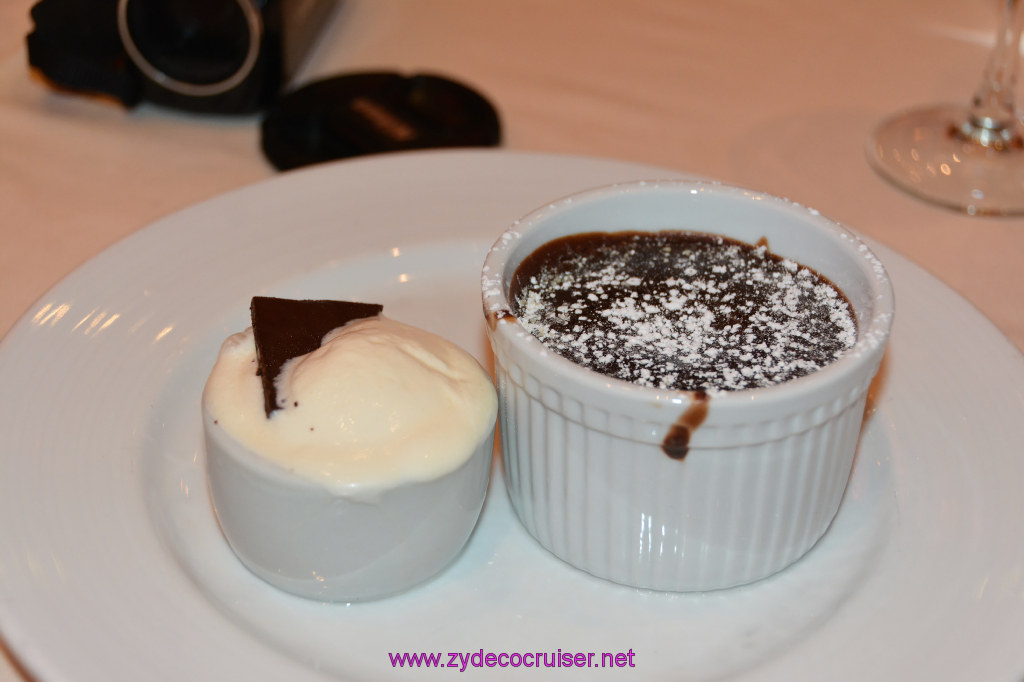 067: Carnival Dream Reposition Cruise, Cozumel, MDR Dinner, Warm Chocolate Melting Cake, 