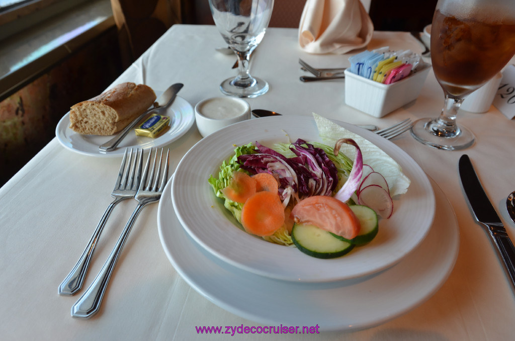Carnival Elation, MDR Lunch, Sea Day 2, Medley of Garden and Field Greens with Blue Cheese, 