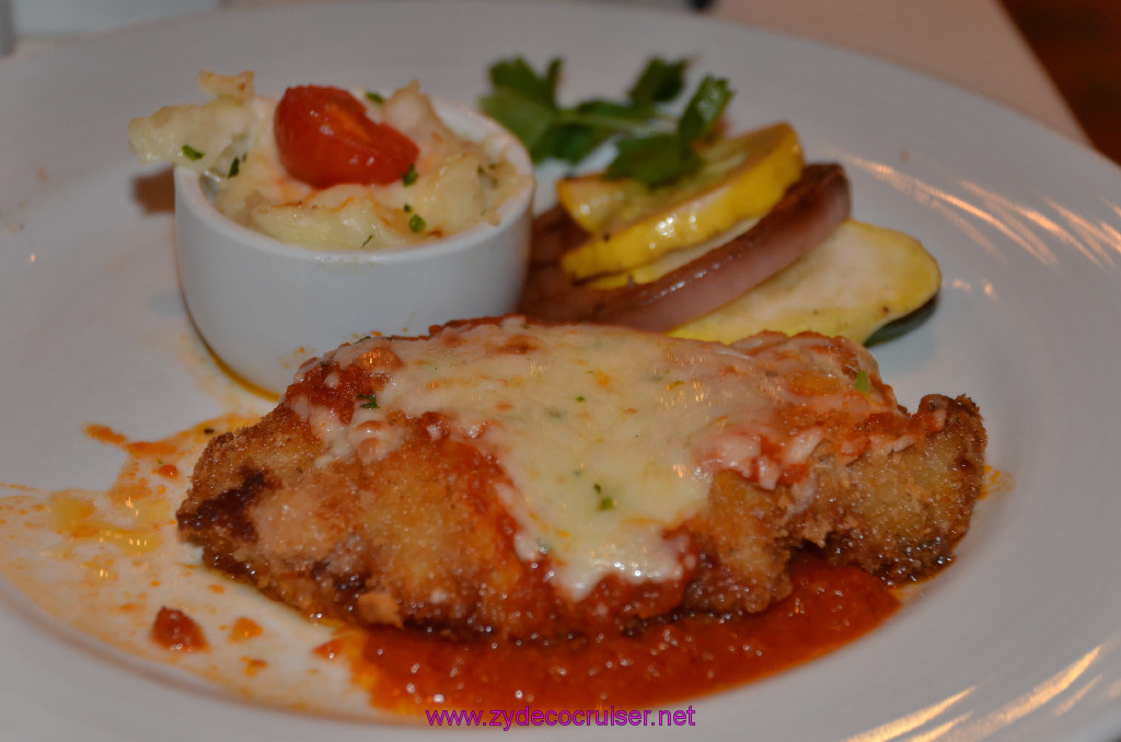 Carnival Elation, MDR Dinner, Veal Parmigiana with Tomato Sauce