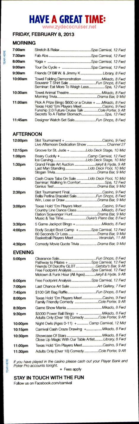 029: Carnival Elation 5 Day Fun Times, Feb 8, 2013, Page 5, 