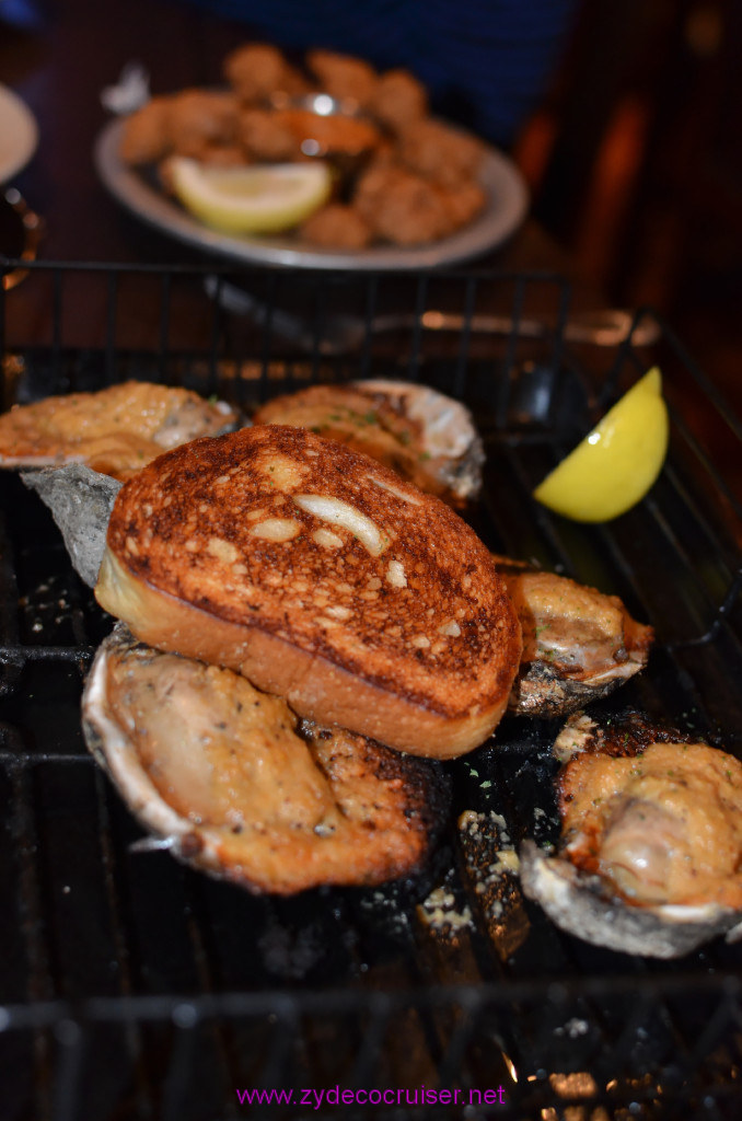 p007: Mike Anderson's Baton Rouge, 1/2 dozen Char-Grilled Oysters