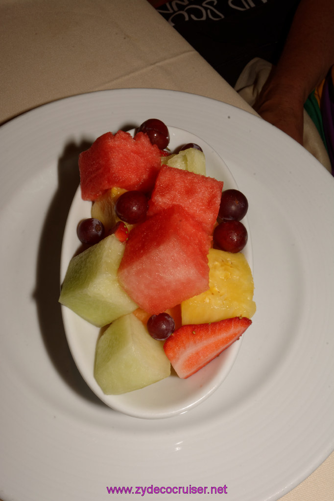 An off-menu Fruit Plate Dessert