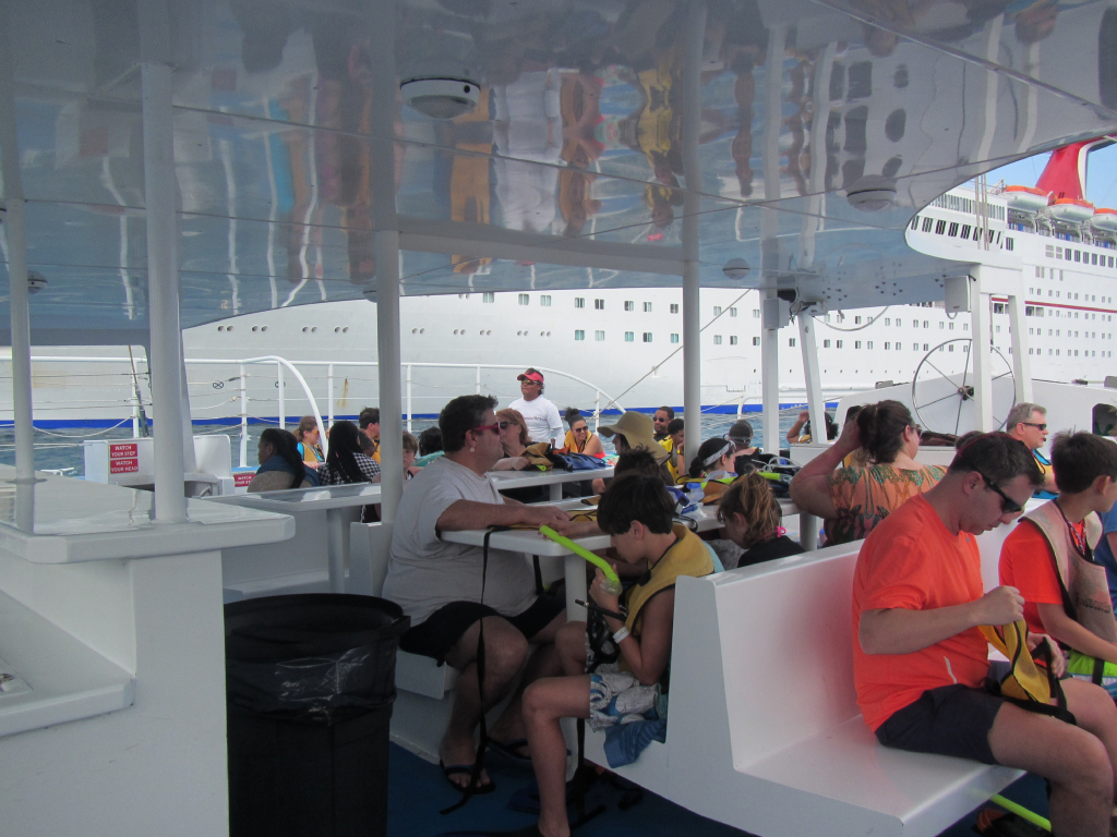 002: Carnival Elation Cruise, Cozumel, Deluxe Beach Catamaran Sail and Snorkel,