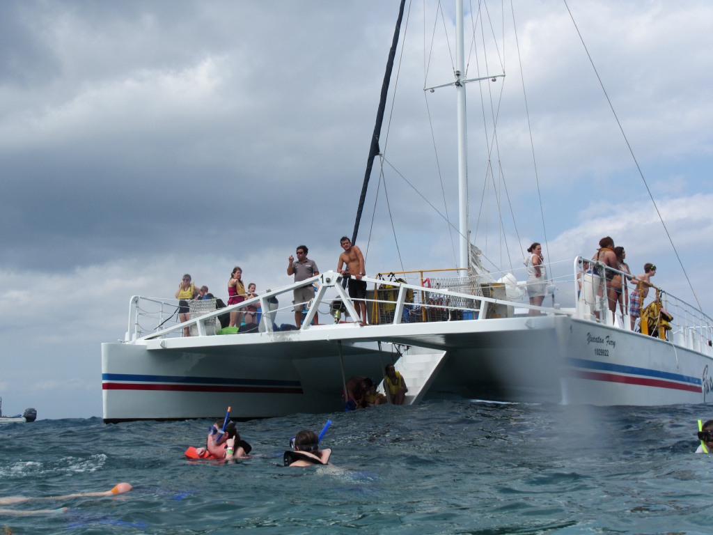 038: Carnival Elation Cruise, Cozumel, Deluxe Beach Catamaran Sail and Snorkel,
