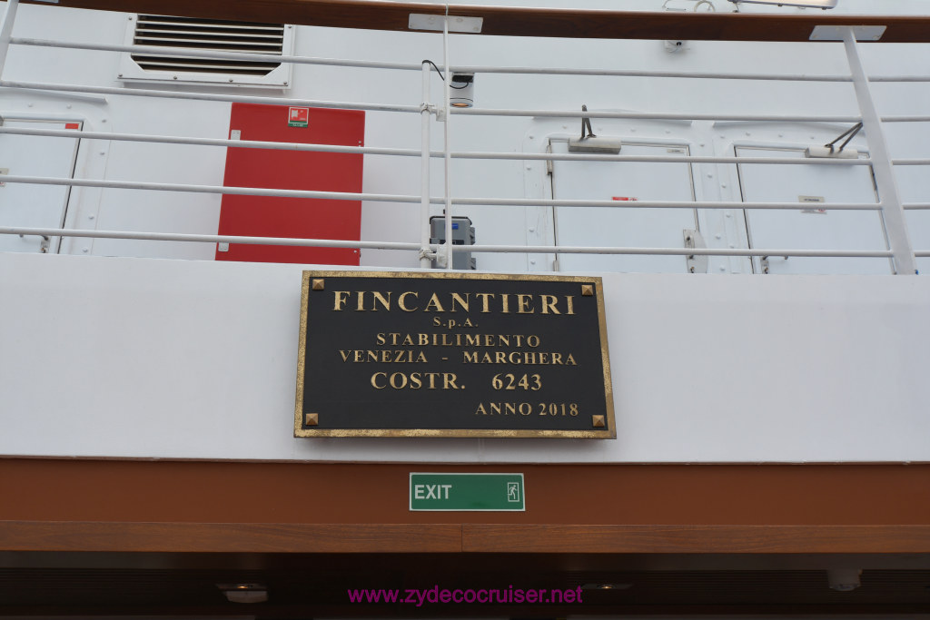 065: Carnival Horizon Transatlantic Cruise, Barcelona, Embarkation, Ship Builder's Plate