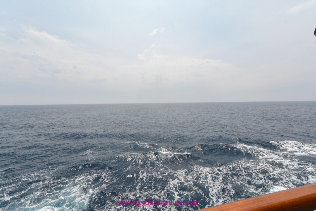 003: Carnival Horizon Transatlantic Cruise, Sea Day 1, View from Cove Balcony